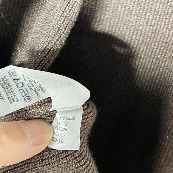New Ann Taylor XSmall Shimmer Open Cardigan Sweater in Toasted Taupe Brown Long - Picture 9 of 11